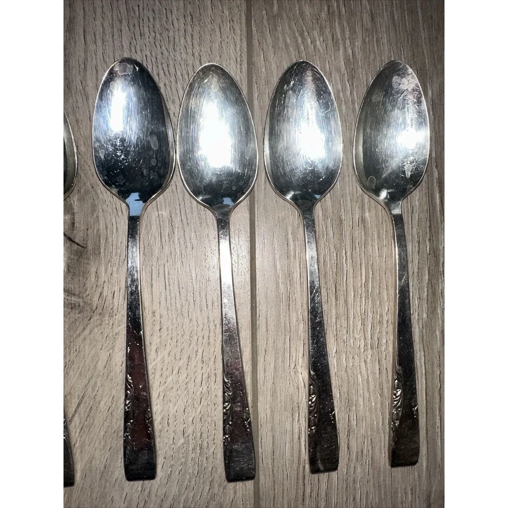 Oneida Proposal 6 Teaspoons Spoons 1881‎ Rogers Vintage Silverplate Flatware